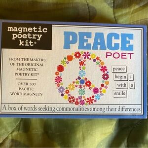 Brand New Never Opened Peace Poet Magnetic Poetry Kit For Refrigerator